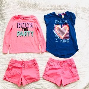 Carter’s Oshkosh bundle of two shorts and two tops